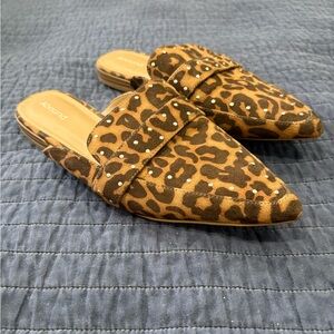 Abound Brown Leopard Print Mules